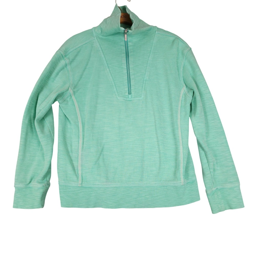 Tommy Bahama Quarter‎ Zip Pullover Sweatshirt Seafoam Green M/M